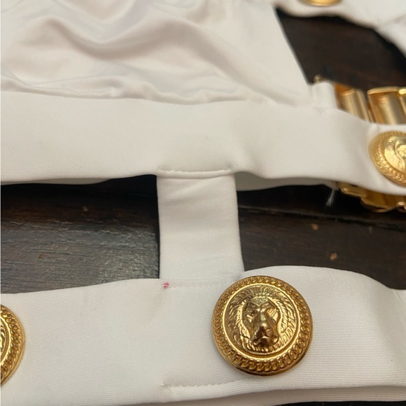 New! Monica Hansen beachwear MHB rich and fab bikini TOP white 1895 - Picture 3 of 13